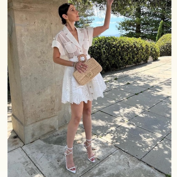 Zimmermann Dresses & Skirts - Zimmermann postcard mini dress white size 1 US 4 6 NWOT
